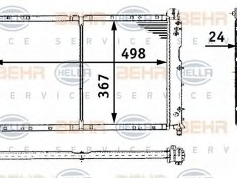 Radiator racire motor LANCIA Dedra Saloon (835) (An fabricatie 08.1989 - 07.1999, 75 - 177 CP, Benzina) - Cod intern: W20090626 - LIVRARE DIN STOC in 24 ore!!!