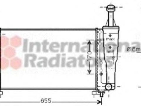 Radiator, racire motor LANCIA YPSILON (843), FIAT IDEA, LANCIA MUSA (350) - VAN WEZEL 17002308