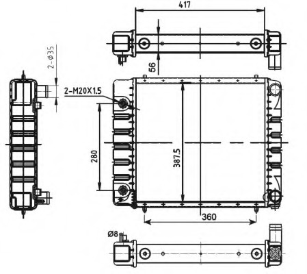 Radiator racire motor # Land rover Discovery 1989 