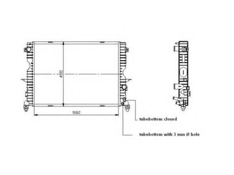 Radiator, racire motor LAND ROVER DISCOVERY II (LJ, LT) (1998 - 2004) NRF 509729 piesa NOUA