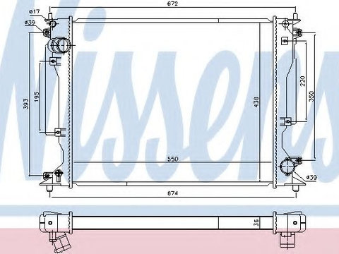 Radiator, racire motor LEXUS IS II (GSE2, ALE2, USE2) (2005 - 2016) NISSENS 646904 piesa NOUA