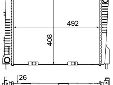 Radiator, racire motor MAHLE CR 841 000S