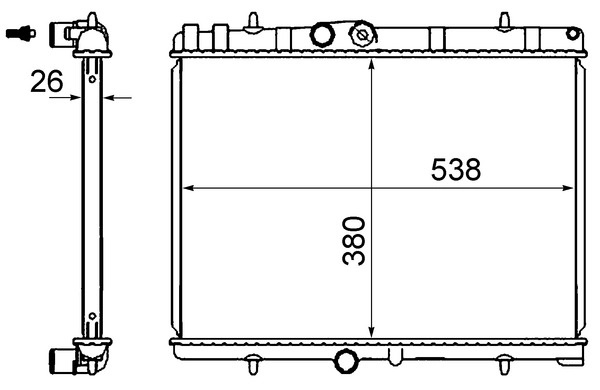 Radiator, racire motor MAHLE CR2014000S 