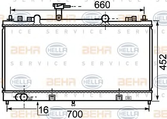 Radiator racire motor MAZDA 6 Estate (GY) (An fabricatie 08.2002 - 08.2007, 121 - 143 CP, Diesel) - Cod intern: W20090280 - LIVRARE DIN STOC in 24 ore!!!