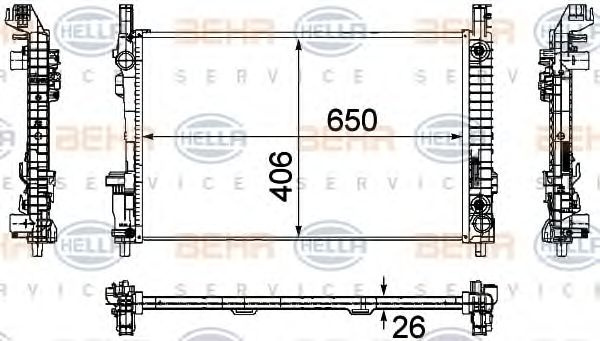 Radiator racire motor MERCEDES A-CLASS W169 04-/ B-CLASS W245 - Cod intern: W20151745 - LIVRARE DIN STOC in 24 ore!!!