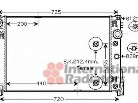 Radiator, racire motor MERCEDES-BENZ C-CLASS limuzina (W204), MERCEDES-BENZ C-CLASS T-Model (S204), MERCEDES-BENZ GLK-CLASS (X204) - VAN WEZEL 3000254