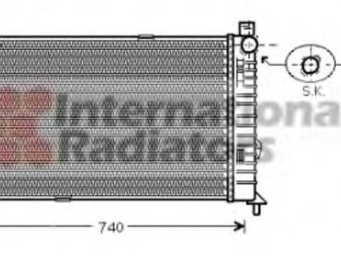 Radiator, racire motor MERCEDES-BENZ C-CLASS limuzina (W203), MERCEDES-BENZ C-CLASS T-Model (S203) - VAN WEZEL 30002338