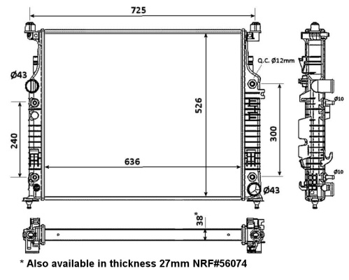 Radiator racire motor # Mercedes-benz R-class 2010