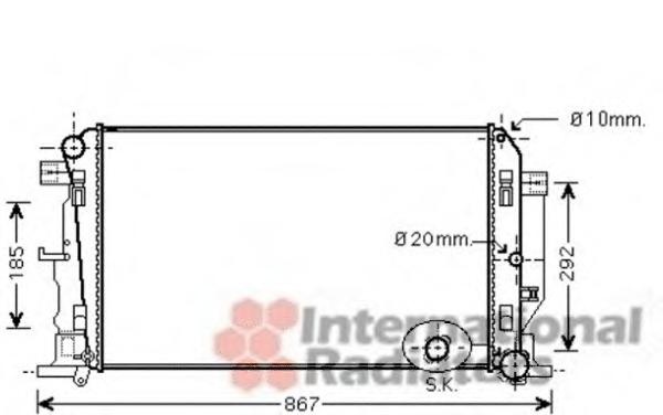 Radiator, racire motor MERCEDES-BENZ SPRINTER 3-t caroserie (906), MERCEDES-BENZ SPRINTER 3-t platou / sasiu (906), MERCEDES-BENZ SPRINTER 3,5-t bus (