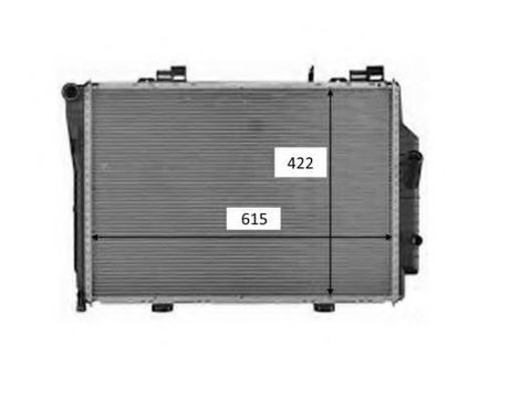 Radiator, racire motor MERCEDES CLK Cabriolet (A208) (1998 - 2002) NRF 58489 piesa NOUA