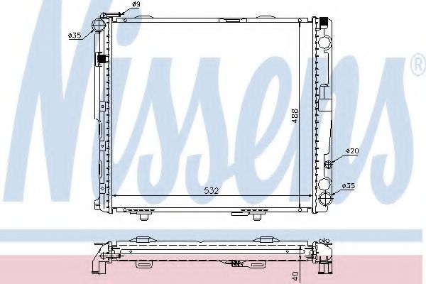 Radiator, racire motor MERCEDES E-CLASS Combi (S124) (1993 - 1996) NISSENS 62696A piesa NOUA