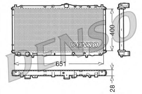 Radiator, racire motor MITSUBISHI CARISMA (DA_), VOLVO S40 I limuzina (VS), VOLVO V40 combi (VW) - DENSO DRM33060