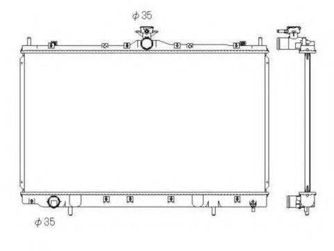 Radiator, racire motor MITSUBISHI GRANDIS (NA) (2003 - 2016) NRF 53431 piesa NOUA