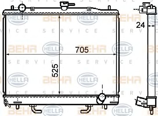 Radiator racire motor MITSUBISHI PAJERO 3,2DID 00- - Cod intern: W20090474 - LIVRARE DIN STOC in 24 ore!!!