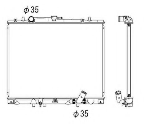 Radiator, racire motor MITSUBISHI PAJERO II (V3_W, V2_W, V4_W) (1990 - 1999) NRF 53285 piesa NOUA