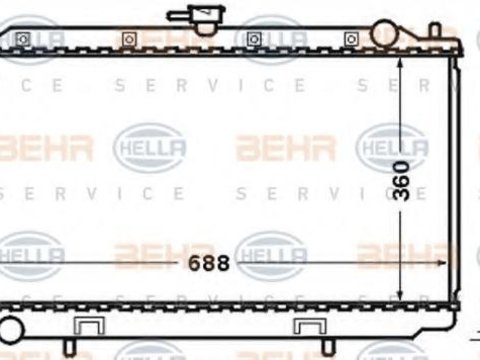 Radiator, racire motor NISSAN PRIMERA (P11), NISSAN PRIMERA Hatchback (P11), NISSAN PRIMERA Break (WP11) - HELLA 8MK 376 705-631