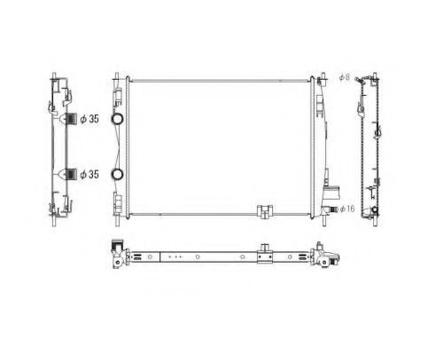 Radiator, racire motor NISSAN QASHQAI / QASHQAI +2 (J10, JJ10) (2007 - 2013) NRF 53756 piesa NOUA