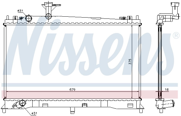 Radiator, racire motor NISSENS 62462A pe