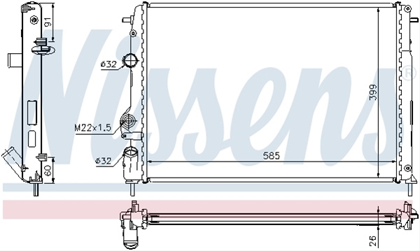 Radiator, Racire Motor Nissens Renault 63896A