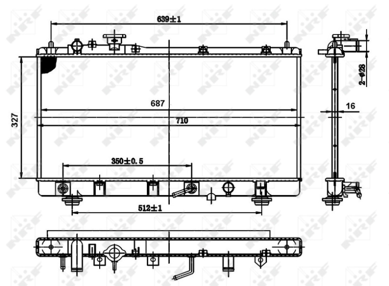 Radiator, racire motor NRF 50142 pentru MAZDA 323 S VI limuzina (BJ) 1998-2004