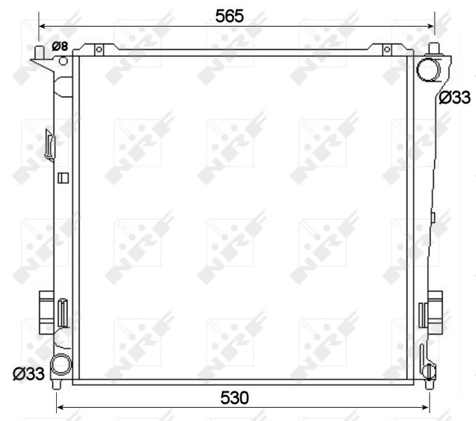 Radiator, racire motor NRF 53077 pentru RENAULT CLIO III (BR0/1, CR0/1) 2006-2014