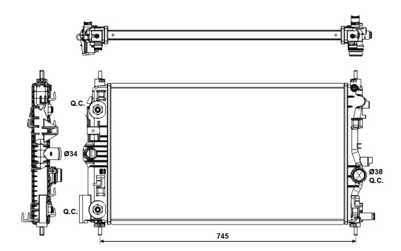 Radiator, racire motor NRF 53143 pentru OPEL ASTRA