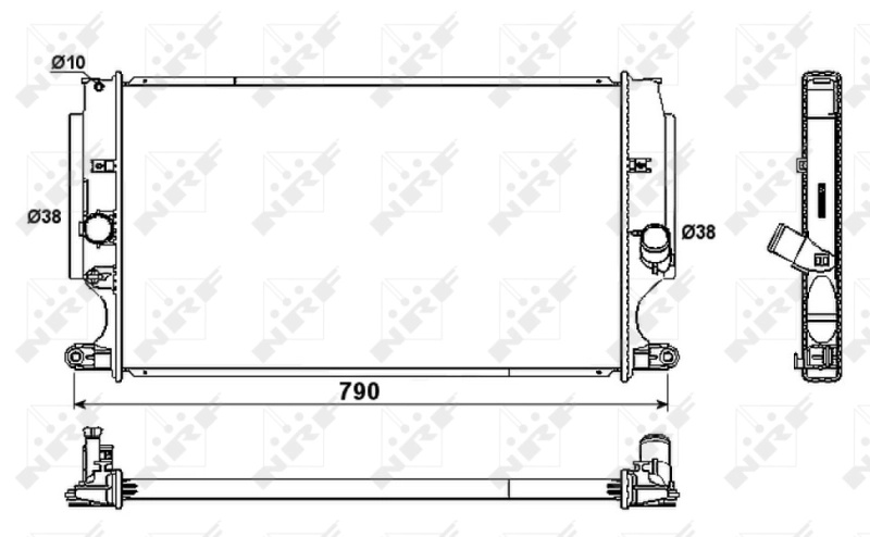 Radiator, racire motor NRF 53181 pentru TOYOTA AVENSIS limuzina (_T27_) 2008-2018