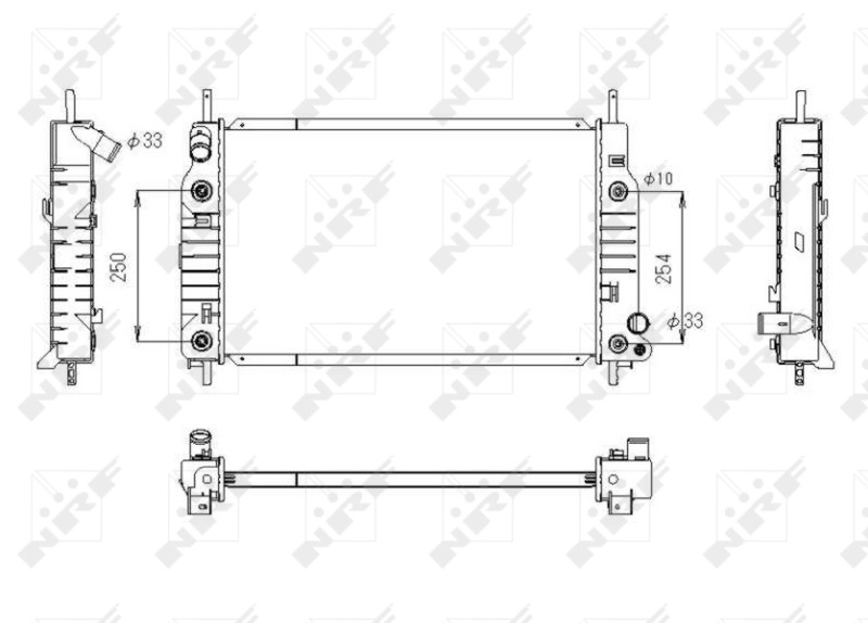 Radiator, racire motor NRF 53748 pentru FORD MONDE