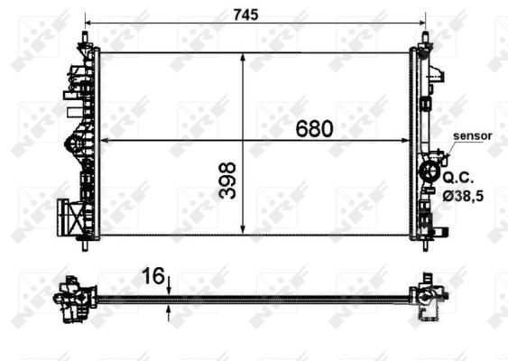 Radiator, racire motor NRF 53773