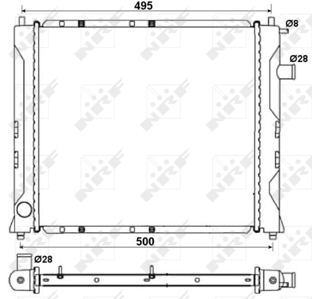 Radiator, racire motor NRF 58107A pentru ROVER STR