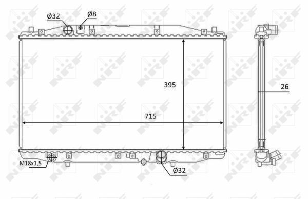 Radiator, racire motor NRF 58452