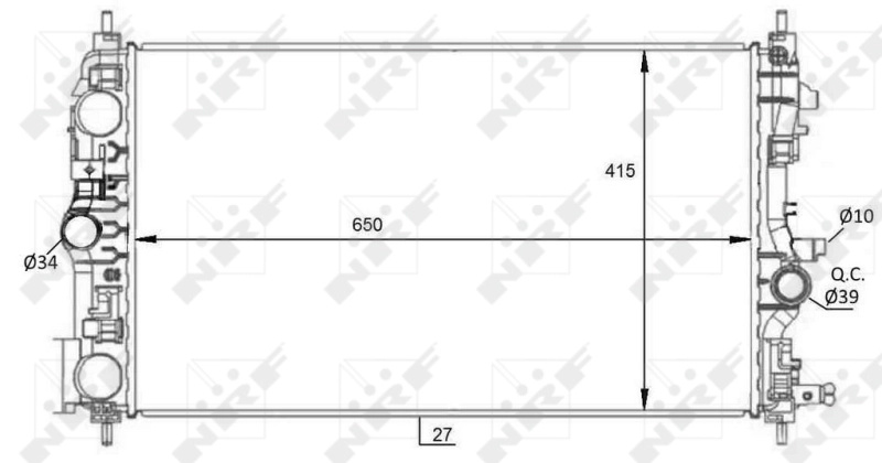 Radiator, racire motor NRF 59076 pentru VAUXHALL INSIGNIA Mk I (A) Sports Tourer (G09) 2011-2017
