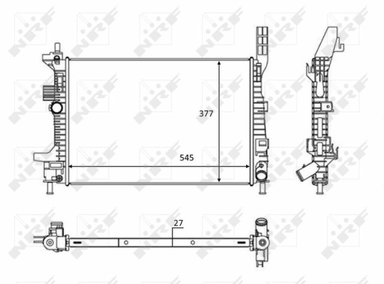 Radiator racire motor NRF FORD FOCUS III caroserie inchisa/combi 2014-2020 - 58284