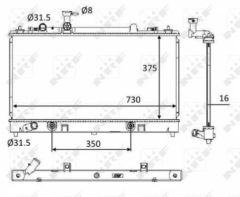 Radiator racire motor NRF MAZDA 6 Hatchback (GG) 2002-2007 - 58560