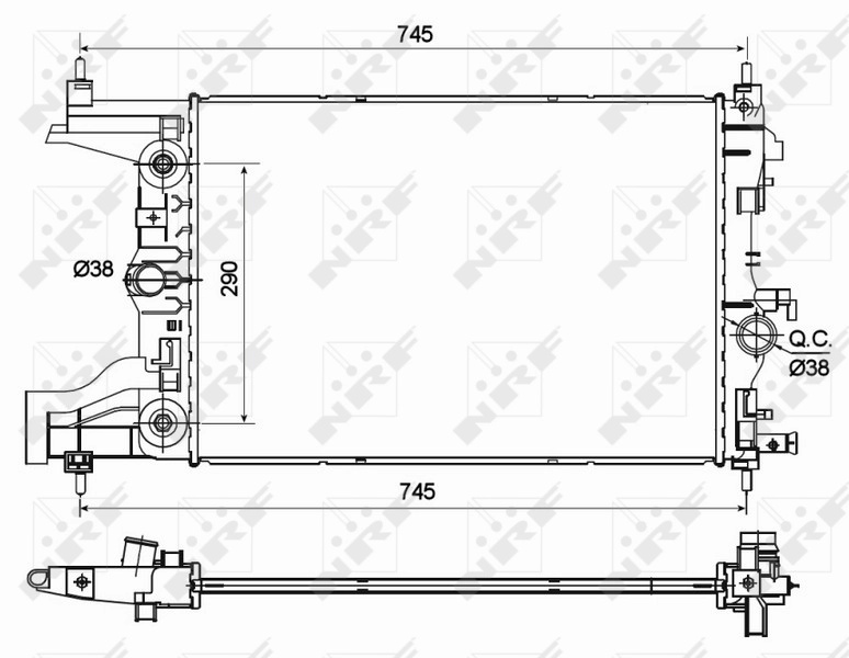 Radiator racire motor NRF OPEL ASTRA J limuzina 2012-2017 - 53122