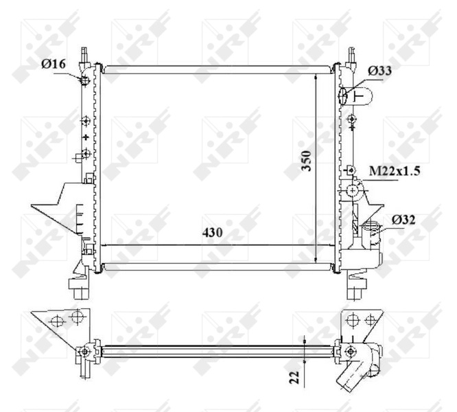 Radiator racire motor NRF RENAULT TWINGO