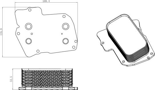 Radiator. racire motor Oil radiator with seal fits. CHRYSLER GRAND VOYAGER V VOYAGER V LANCIA VOYAGER 2.8D 10.07- CHRYSLER GRAND VOYAGER V (RT), Dubita, 10.2007 - NRF 31826