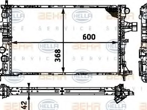 Radiator racire motor OPEL ASTRA G 2,0D/B 98-05 - Cod intern: W20090565 - LIVRARE DIN STOC in 24 ore!!!