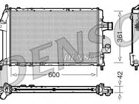 Radiator, racire motor OPEL ASTRA G hatchback (F48_, F08_), OPEL ASTRA G combi (F35_), OPEL ASTRA G limuzina (F69_) - DENSO DRM20085