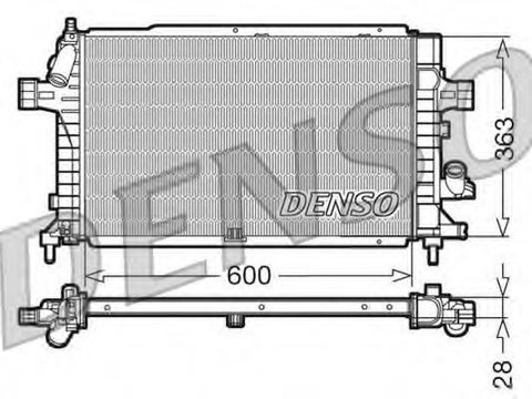 Radiator, racire motor OPEL ASTRA G hatchback (F48_, F08_), OPEL ZAFIRA A (F75_), VAUXHALL ASTRAVAN Mk IV (G) - DENSO DRM20102