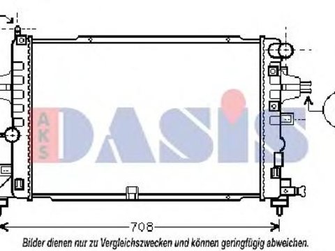 Radiator, racire motor OPEL ASTRA H (L48), OPEL ASTRA H combi (L35), VAUXHALL ASTRA Mk V (H) hatchback - AKS DASIS 150065N