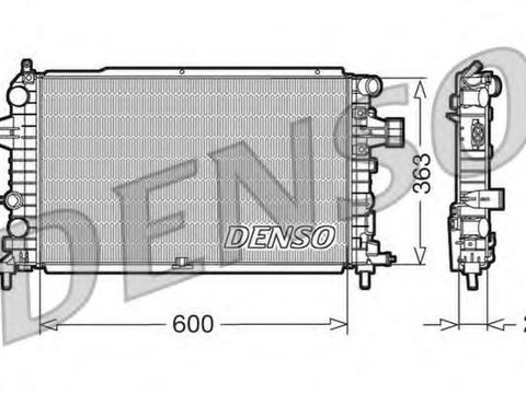 Radiator, racire motor OPEL ASTRA H (L48), OPEL ASTRA H combi (L35), VAUXHALL ASTRA Mk V (H) hatchback - DENSO DRM20105