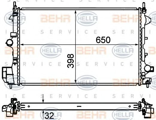 Radiator racire motor OPEL SIGNUM - Cod intern: W20090833 - LIVRARE DIN STOC in 24 ore!!!