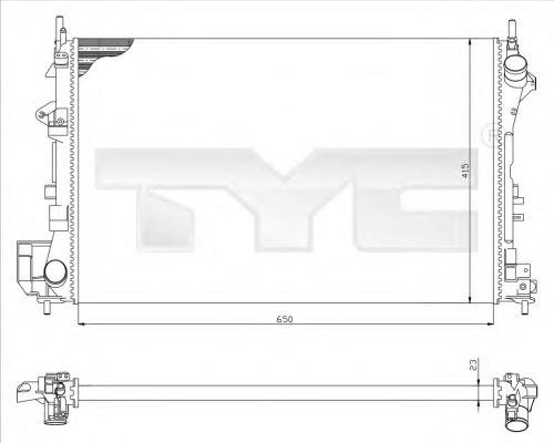 Radiator, racire motor OPEL VECTRA C GTS, OPEL SIGNUM, OPEL VECTRA C combi - TYC 725-0009