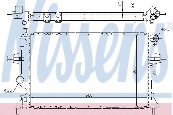 Radiator, racire motor OPEL ZAFIRA A (F75_) (1999 - 2005) NISSENS 63006A