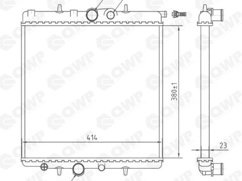 Radiator, racire motor PEUGEOT 206 CC (2D) (2000 - 2016) QWP WRA127 piesa NOUA