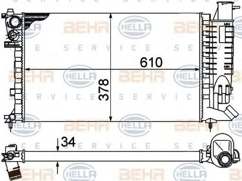 Radiator racire motor PEUGEOT 306/CITROEN ZX - Cod intern: W20091052 - LIVRARE DIN STOC in 24 ore!!!