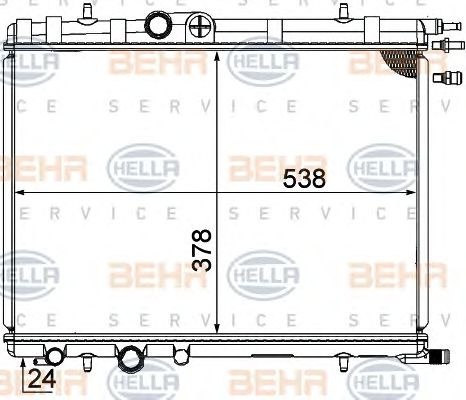 Radiator racire motor PEUGEOT 308 (4A_, 4C_) - Cod intern: W20090312 - LIVRARE DIN STOC in 24 ore!!!