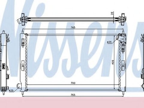 Radiator, racire motor PEUGEOT 4008 (2012 - 2016) NISSENS 67359 piesa NOUA