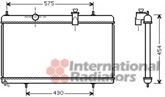Radiator, racire motor PEUGEOT 407 cupe (6C_) - VAN WEZEL 40002313
